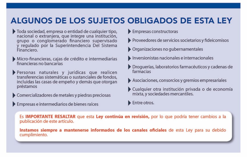 Nuevos cambios a la ley contra el Lavado de Dinero y Activos
