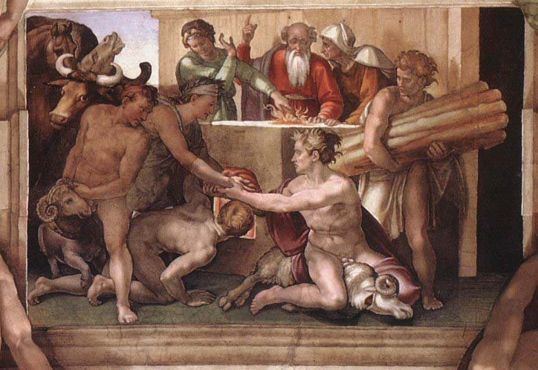 _Sacrifice_of_Noah_michaelangelo